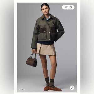 Barbour Phoebe Casual Waxed Cotton Crop Jacket offered by Anthropologie